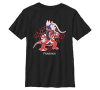 Pokemon Koraidon T-Shirt à Manches Courtes pour garçon Rouge, Noir, Taille M
