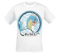 Pokémon Léviator Homme T-Shirt Manches Courtes Blanc L 100% Coton Regular/Coupe Standard