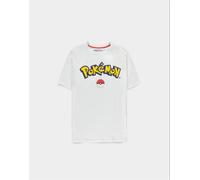 Pokémon Logo Homme T-Shirt Manches Courtes Blanc Surdimensionné XL Blanc