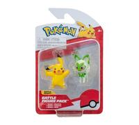Pokémon Lot de 2 Figurines de Combat First Partner - Figurines de Combat Sprigatito et Pikachu de 5,1 cm avec détails Authentiques