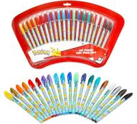 Pokémon Lot de 20 stylos gel colorés pour dessin, gribouillage, coloriage, art