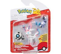 Pokémon Lot de 3 figurines de combat Aron, Skorupi 5,1 cm et Sylveon 7,6 cm