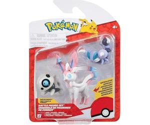 Pokémon Lot de 3 figurines de combat - Comprend des figurines Aron et Skorupi de 5,1 cm et Sylveon de 7,6 cm