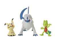 Pokémon Lot de 3 Figurines de Combat - Comprend des Figurines de Combat Treecko, Mimikyu et Absol de 7,6 cm - Détails Authentiques