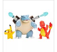Pokémon - Lot de 3 figurines de combat - Pikachu - Blastoise - Charmeleon - Pokémon Action Figure Triple Pack
