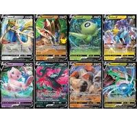 Pokemon Lot de 5 cartes V - Légendaire et mytique - Sélection aléatoire - Mew Rayquaza Victini