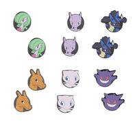 Pokémon Lot de 6 paires de boucles d'oreilles à tige en émail sans pierre précieuse, Métal, Pas de gemme