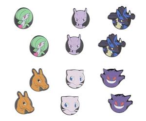 Pokémon Lot de 6 paires de boucles d'oreilles à tige en émail