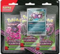 Pokémon Lot de Trois enveloppes d'expansion avec Pecharunt de l'expansion Scarlatto et Violetto - Secret de Conte de fées du GCC (Trois enveloppes et Une Carte holographique), édition