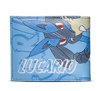 Pokémon Lucario #448 Portefeuille à deux volets imprimé intégral pour homme, bleu (Mw608606pok), bleu, taille unique