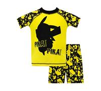 Pokémon Maillot De Bain 2 Pièces Garçons | Maillot De Bain Garçon Pikachu | Maillot De Bain Rashguards pour Garçons | 9-10 Ans