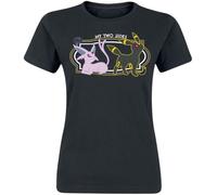 Pokémon Mentali & Noctali - My Two Sides Femme T-Shirt Manches Courtes Noir XXL