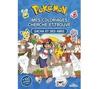 Pokémon - Mes coloriages cherche-et-trouve - Sacha et ses amis - Avec des stickers - Dès 5 ans