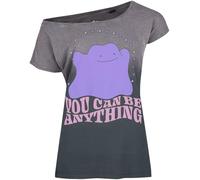 Pokémon Métamorph - You Can Be Anything Femme T-Shirt Manches Courtes Rose Clair M 100% Coton Large
