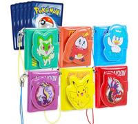 Pokémon Mini agenda pour enfants - Ensemble avec 6 mini porte-clés pour carnet avec Pikachu, Quaxly, Sprigatito, plus de cartes à collectionner | Cadeaux de fête Pokémon pour garçons et filles