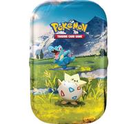 Pokémon: Mini-boîte à Collectionner Expansion Mégaévolution - Ascension héroïque (Togèpes et Totodile) du JCC Pokémon (1 Feuille autocollante, 1 Carte Illustration de la Mini-boîte et 2 enveloppes