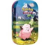 Pokémon : Mini-boîte Méga-Évolution - Héros Transcendants - Mélofée et Germignon (1 Page d’Autocollants, 1 Carte Artistique et 2 boosters)