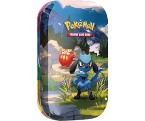 Pokémon : Mini-boîte Méga-Évolution - Héros Transcendants - Riolu et Darumarond (1 Page d’Autocollants, 1 Carte Artistique et 2 boosters)