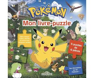 Pokémon - Mon livre-puzzle - Livre-puzzle tout-carton, avec 5 puzzles de 6 pièces - Dès 3 ans