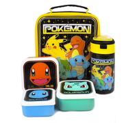 Pokemon Multicolore Pikachu & Squirtle Ensemble sac à lunch, boîte à lunch et bo