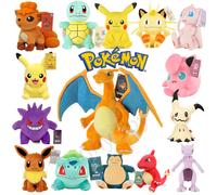 POKEMON Original en peluche Gengar Pikachu Kawaii Charizard véritable poupée en peluche doux mignon dessin animé Piplup jouets pour enfants cadeau O 25CM