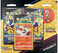 Pokémon | Pack 3 Boosters + Pin's - Epée et Bouclier Zénith Suprême (EB 12.5) | Modèle alétaoire | Jeu de société | Cartes à Collectionner | A partir de 6 Ans