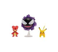 Pokémon Pack de 3 Figurines de Combat Comprend Les Figurines de Combat Pikachu et Magby de 5 cm et Fantominus de 7,5 cm