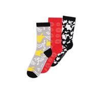 Pokemon Pack 3 Paires De Chaussettes Crew 39-42