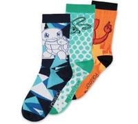 DIFUZED Lot de 3 Chaussettes Pokemon 39/42, Multicolore, 39-42 Sport