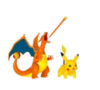 Pokémon Pack de 2 Figurines de Combat Comprend Les Figurines de Combat Dracaufeu de 11 cm et Pikachu de 5 cm