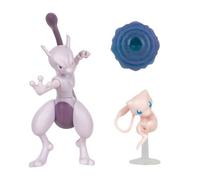 Pokémon Pack de 2 Figurines de Combat Comprend Les Figurines de Combat Mew de 5 cm et Mewtwo de 11 cm