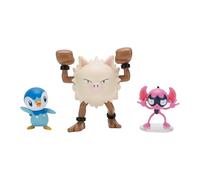Pokémon Pack de 3 Figurines de Combat Comprend Les Figurines de Combat Grimalin et Tiplouf de 5 cm et Colossinge de 7,5 cm
