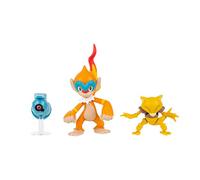 Pokémon Pack de 3 Figurines de Combat Comprend Les Figurines de Combat Terhal et Abra de 5 cm et Chimpenfeu de 7,5 cm