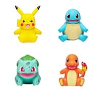 Pokémon – Pack de 4 figurines vinyle Select – Pikachu, Salamèche, Bulbizarre, Carapuce – 10 cm