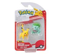 Pokémon - Pack de figurines de combat - Pikachu & Bisasam - environ 5 cm