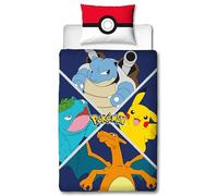 Parure de lit - POKEMON - Starter Evolution II - Microfibre - 1 housse de couette 140 x 200 cm + 1 taie 63 x 63 cm