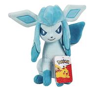 Pokémon Peluche Glaceon de 20,3 cm - Sous licence officielle - Figurine Évoli - Jouet en peluche doux authentique - Cadeau de Noël pour enfants, garçons, filles - 2 ans et plus