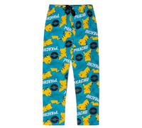 Pokémon - Pikachu 100% Coton Pantalon de Pyjama Homme, Pikachu, L, Bleu