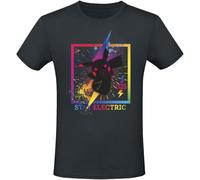 Pokémon Pikachu - Arc-en-Ciel Homme T-Shirt Manches Courtes Noir S 100% Coton Regular/Coupe Standard