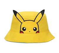 Pokemon Pikachu Big Face Bob unisexe adulte avec peluche 3D Jaune, jaune, taille unique