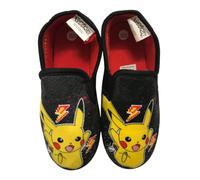 Pokemon Pikachu Chaussons chauds pour garçons et filles, Noir , UK Child Shoe Size 8