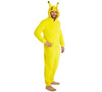 Pokemon Combinaison Pyjama Homme Ou Femme De Pikachu, Pyjama Chaud en Polaire Douce avec Capuche, Idée De Cadeau pour Adulte Ou Ado Taille S à 2XL (Jaune, XL)