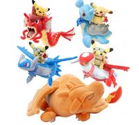 Pokemon Pikachu dormir Charizard Peluche jouet Pikachu équitation Gyarados Lapras Latios Latias Peluche poupée Gengar Peluche poupée cadeau Squirtle 20 cm