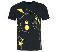 Pokémon Pikachu Homme T-Shirt Manches Courtes Noir 60% Coton, 40% Polyester Regular