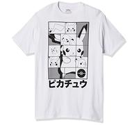 Pokemon Pikachu Puzzle Box Japon T-Shirt, Blanc, XL Mixte