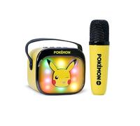 Pokemon Pikachu Mini Haut-Parleur de karaoké LED sans Fil avec Microphone Bluetooth Jaune Changement de Couleur