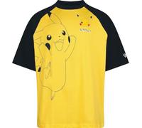 Pokémon Pikachu Homme T-Shirt Manches Courtes Jaune S 100% Coton Regular/Coupe Standard