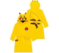 Pokemon Pikachu Peignoir Garçon, Pikachu Robe de Chambre Enfant avec Oreilles 3D, Peignoir Polaire Enfant 7-8 Ans