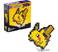 Pokemon Pikachu Pixel Art. Playset 15cm Briques Mega Construx 400 Pièces HTH74
