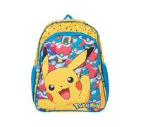 Pokémon Pikachu - Sac à dos scolaire primaire et moyenne 40 cm | Grand sac à dos avec grande poche avant et 2 poches latérales en maille - Résistant et confortable [Jaune]